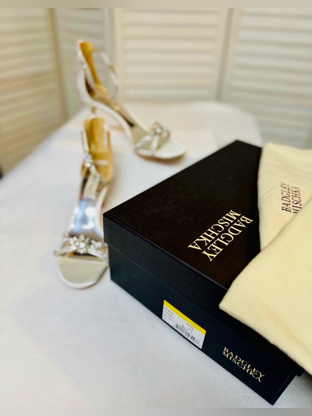 NIB Badgley Mischka HOBBS Wedding Bridal Bride Shoe Heels w/box Sz 6.5 GORGEOUS - Picture 5 of 10